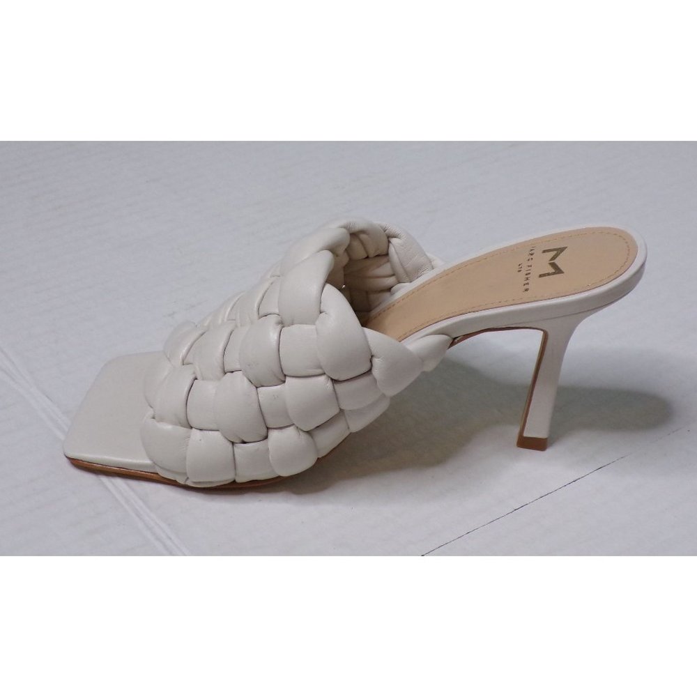 🆕 MARC FISHER Dakina Woven Slides Sandals Shoes Ivory 7 - Picture 11 of 14